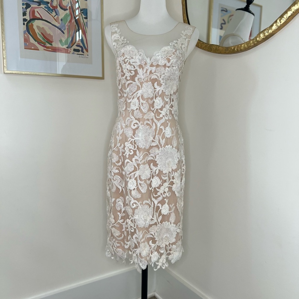 Anthropology BHLDN embroidered lace overlay Dress for Wedding Events
